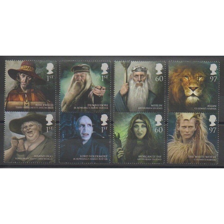 Timbres - Grande-Bretagne - 2011 - No 3440/3447 - Cinéma