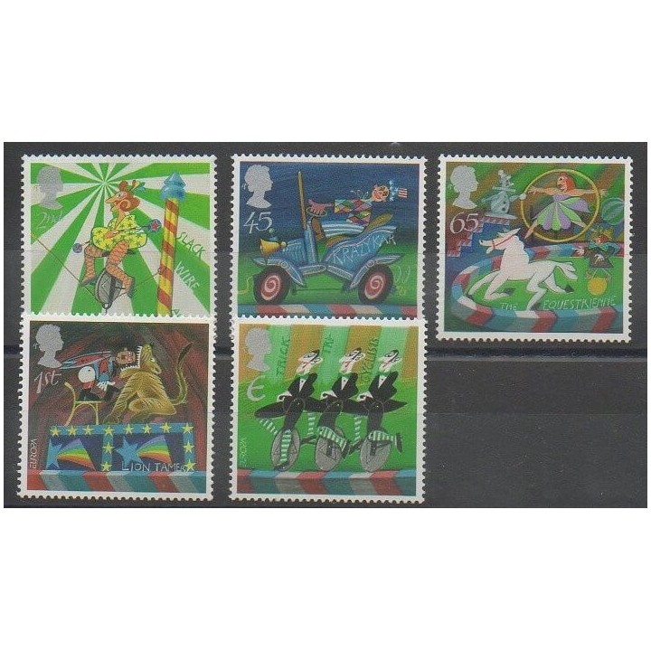 Stamps - Great Britain - 2002 - Nb 2323/2327 - Circus - Europa