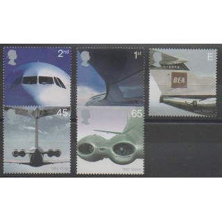Stamps - Great Britain - 2002 - Nb 2328/2332 - Planes