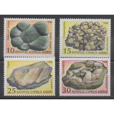 Cyprus - 1998 - Nb 911/914 - Minerals - Gems