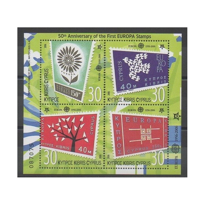 Stamps - Cyprus - 2006 - Nb BF24 - Stamps on stamps