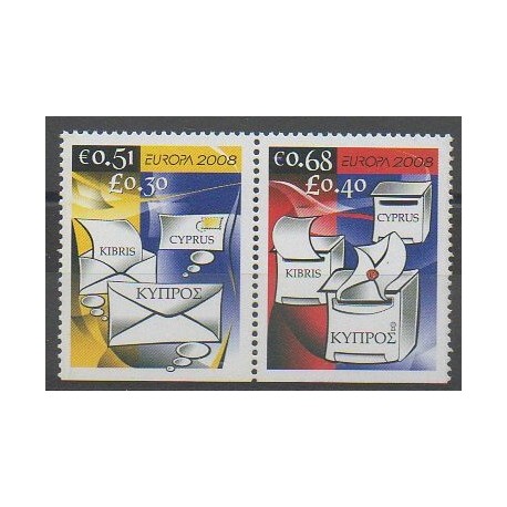 Chypre - 2008 - No 1139a/1140a - Service postal - Europa