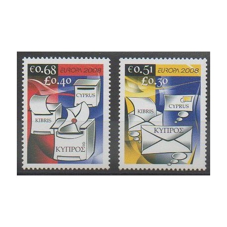 Chypre - 2008 - No 1139/1140 - Service postal - Europa