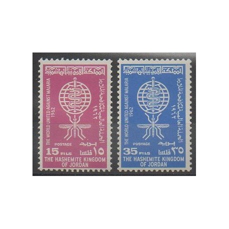 Jordanie - 1962 - No 349/350 - Santé ou Croix-Rouge