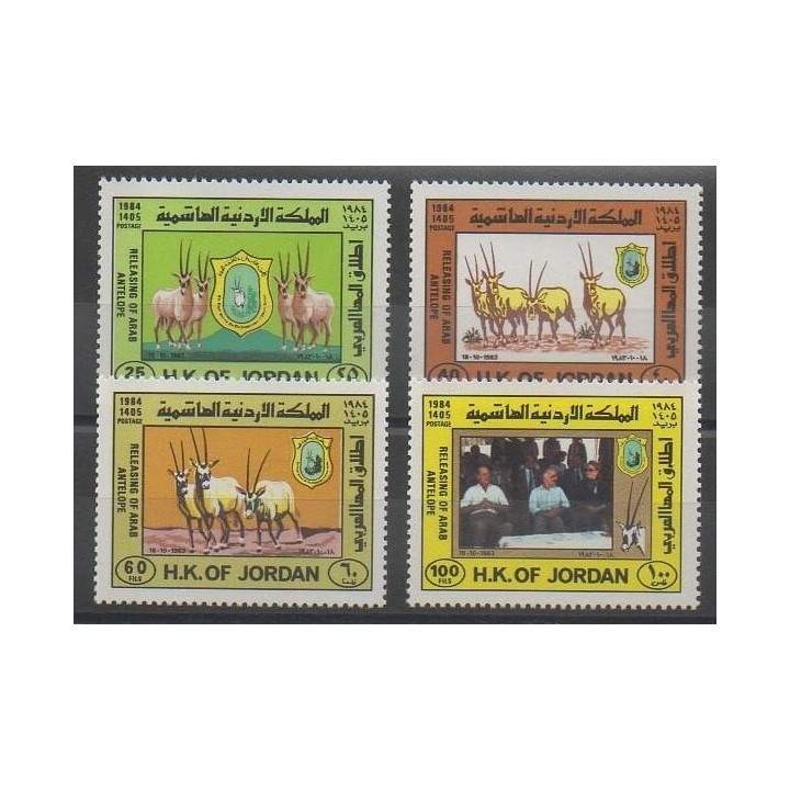 Stamps - Jordan - 1984 - Nb 1149/1152 - Endangered species - WWF