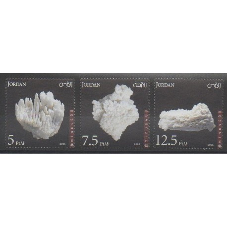 Jordan - 2005 - Nb 1650/1652 - Minerals - Gems