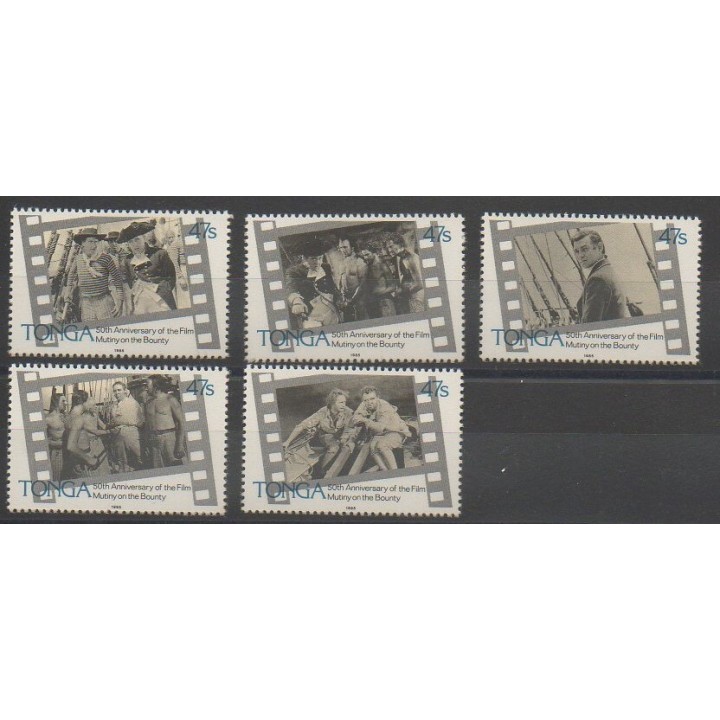 Timbres - Tonga - 1985 - No 602/606 - Cinéma