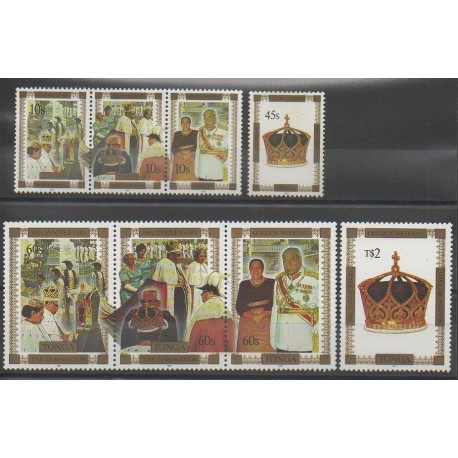 Tonga - 1997 - No 1091/1098 - Royauté - Principauté
