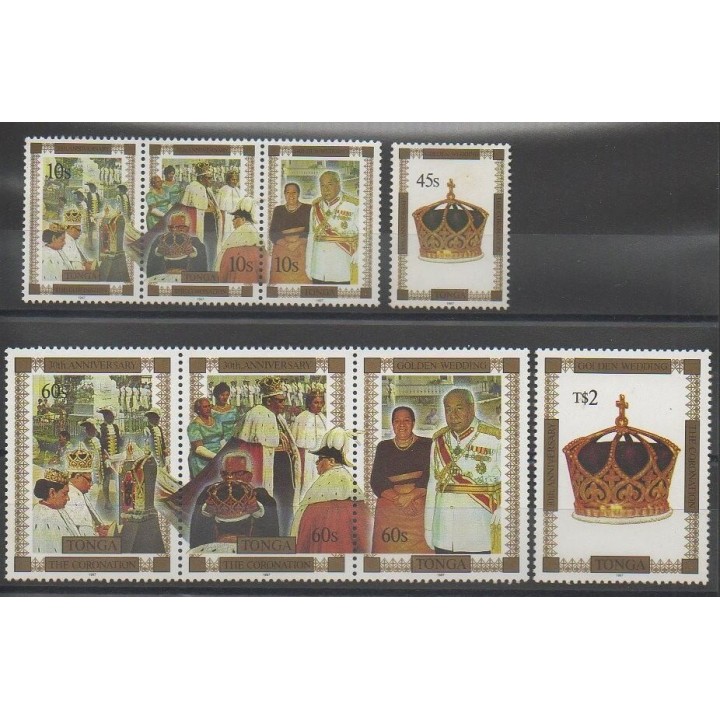 Timbres - Tonga - 1997 - No 1091/1098 - Royauté - Principauté