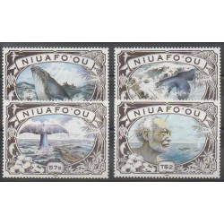 Tonga - Niuafo'ou - 1990 - No 129/132 - Mammifères - Animaux marins