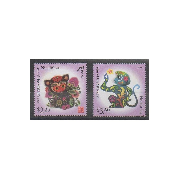 Timbres - Tonga - Niuafo'ou - 2015 - No 402/403 - Horoscope
