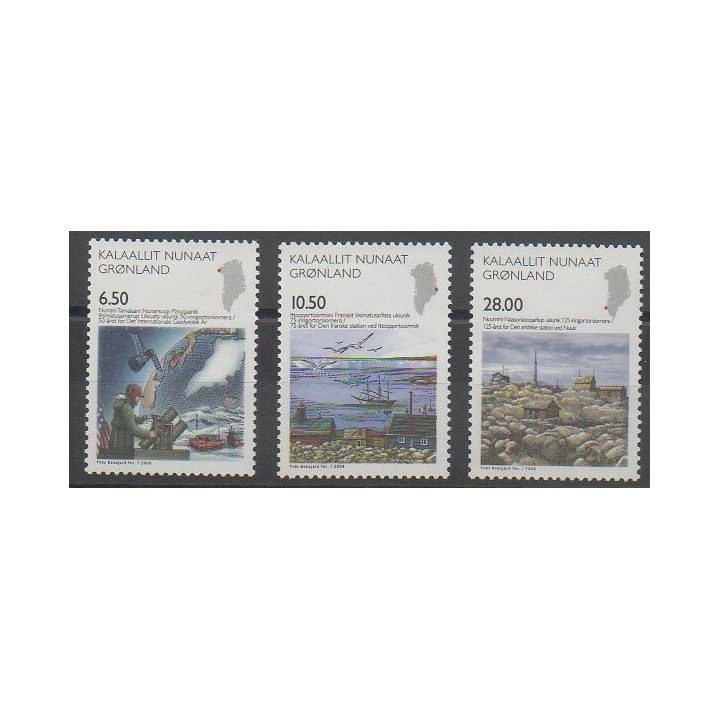 Stamps - Greenland - 2008 - Nb 495/497 - Science