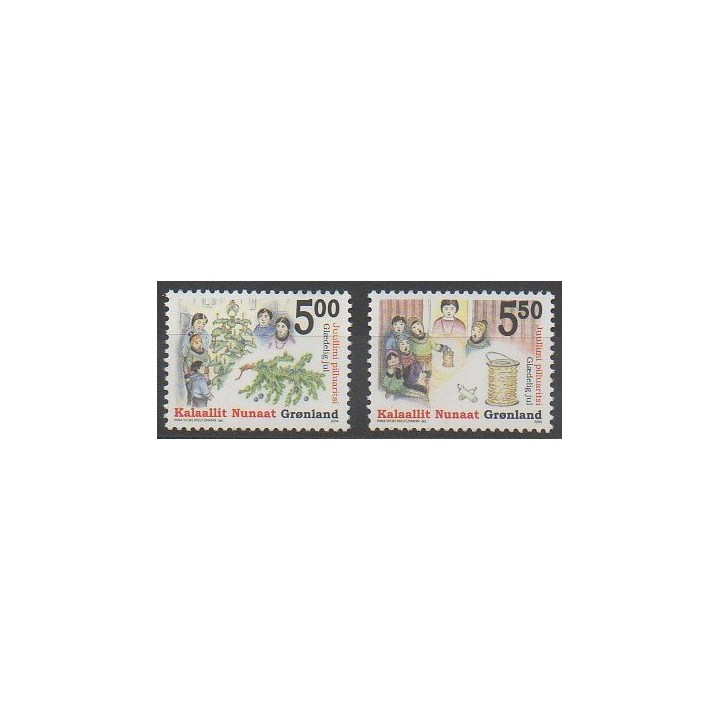 Timbres - Groenland - 2004 - No 406/407 - Noël