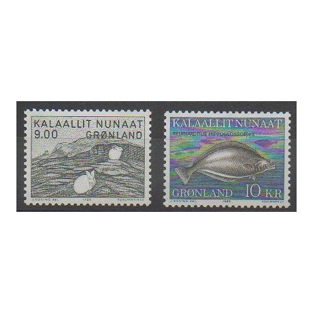 Groenland - 1985 - No 149/150 - Animaux marins - Mammifères