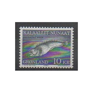 Timbres - Groenland - 1984 - No 142 - Animaux marins - Mammifères