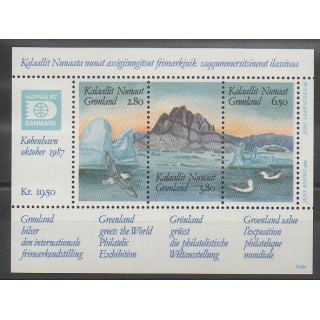Stamps - Greenland - 1987 - Nb BF1 - Polar - Exhibition