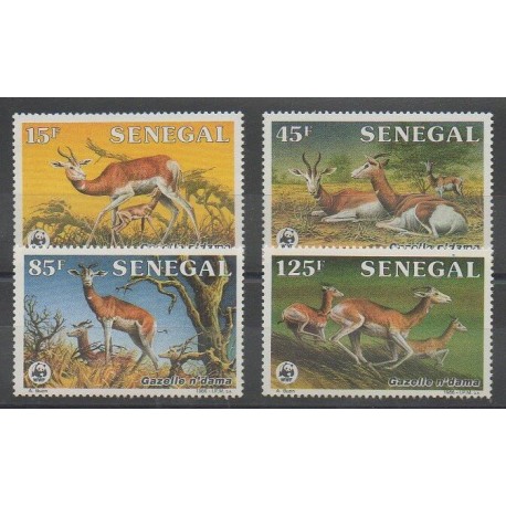 Senegal - 1986 - Nb 661/664 - Mamals - Endangered species - WWF