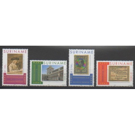 Surinam - 2003 - No 1671/1674 - Timbres sur timbres - Monnaies, billets ou médailles