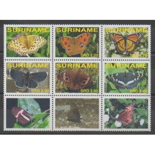 Stamps - Suriname - 2007 - Nb 1865/1870 - Insects