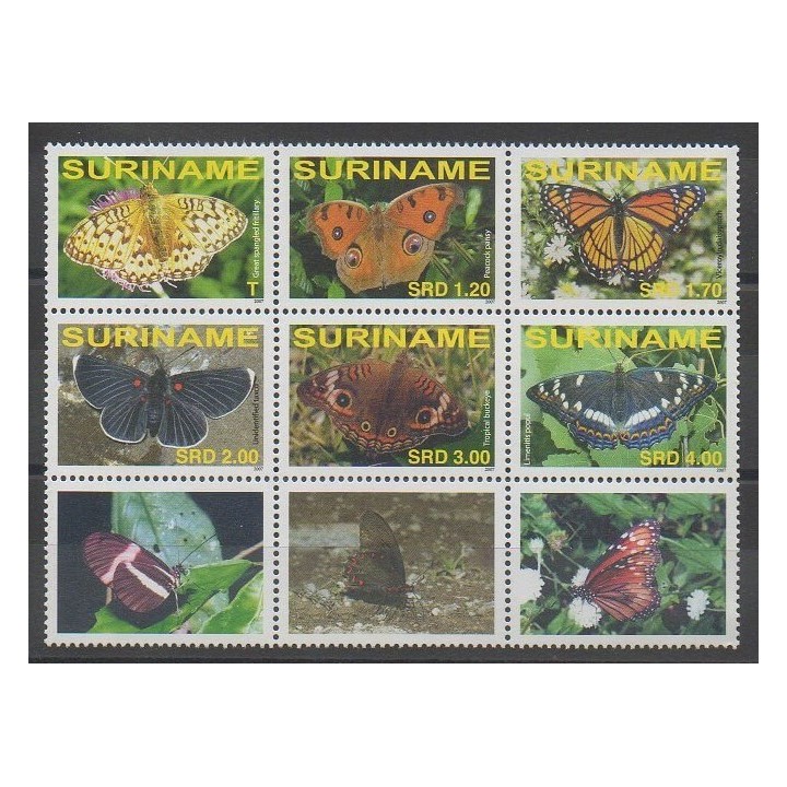 Timbres - Surinam - 2007 - No 1865/1870 - Insectes