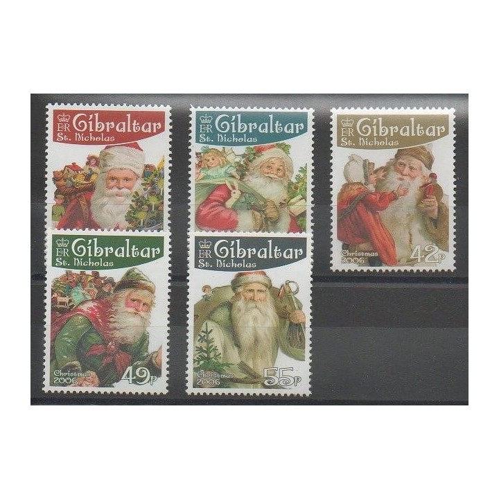 Timbres - Gibraltar - 2006 - No 1188/1192 - Noël