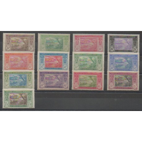Ivory Coast - 1922 - Nb 62/72A - Mint hinged