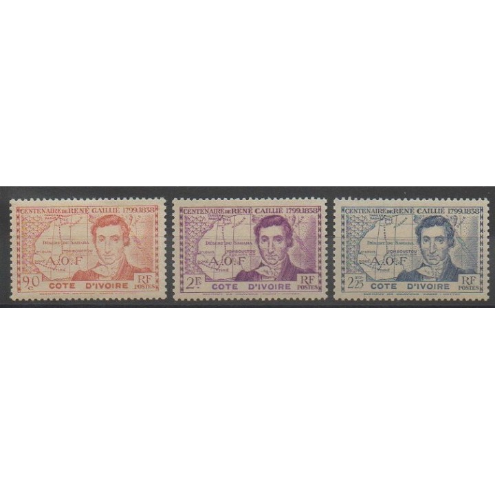 Timbres - Côte dIvoire  - 1939 - No 141/143