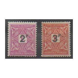 Timbres - Côte dIvoire  - 1927 - No T17/T18 - Neuf avec charnière