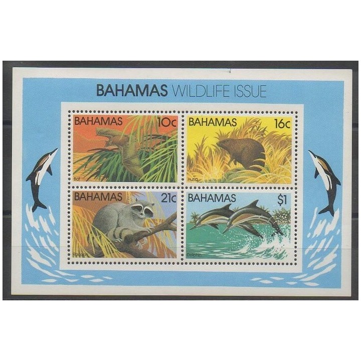 Stamps - Bahamas - 1982 - Nb BF37 - Endangered species - WWF