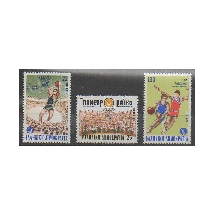Timbres - Grèce - 1987 - No 1629/1631 - Sports divers