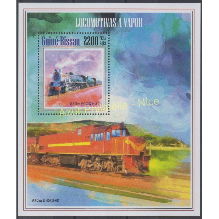 Timbres - Thème trains - Guinée-Bissau - 2013 - No BF 938