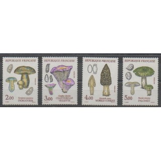 Stamps - France - Poste - 1987 - Nb 2488/2491 - Mushrooms