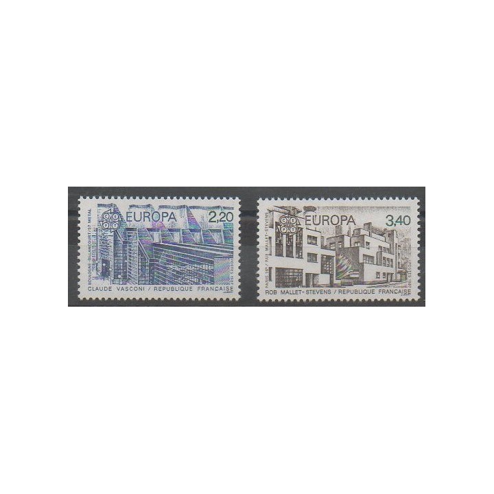 Timbres - France - Poste - 1987 - No 2471/2472 - Monuments - Europa