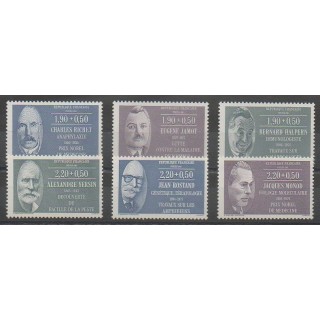 Stamps - France - Poste - 1987 - Nb 2454/2459 - Celebrities - Health
