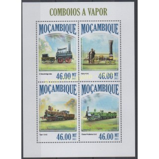 Timbres - Thème trains - Mozambique - 2013 - No 5713/5716