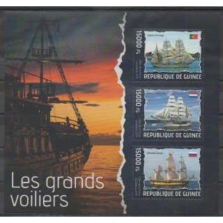 Timbres - Guinée - 2014 - No 7100/7102 - Navigation