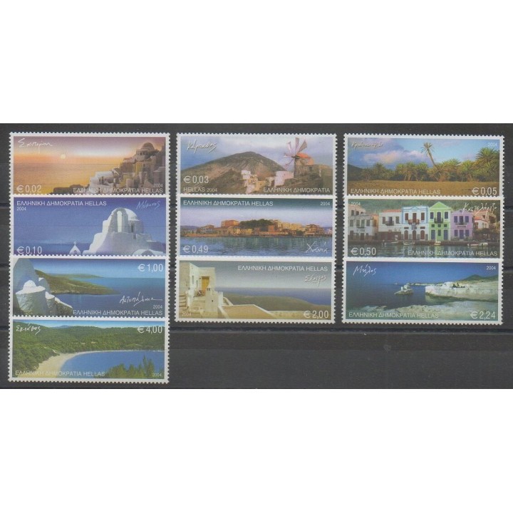 Timbres - Grèce - 2004 - No 2241/2250 - Sites