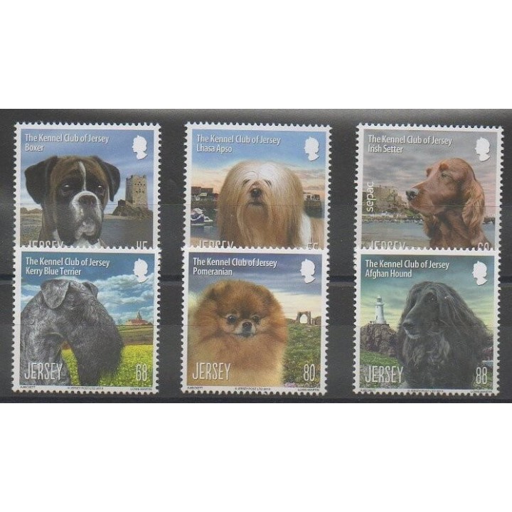 Timbres - Jersey - 2013 - No 1794/1799 - Chiens