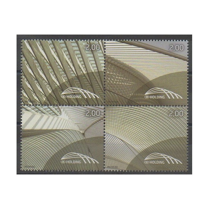 Timbres - Belgique - 2009 - No CP 533/536 - Chemins de fer