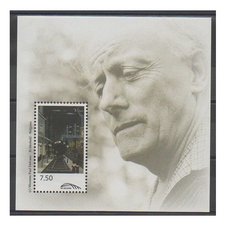 Stamps - Belgium - 2009 - Nb CP BF7 - Trains - Paintings