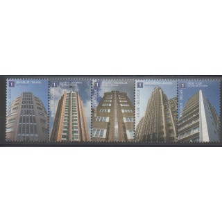 Timbres - Belgique - 2010 - No 4030/4034 - Monuments