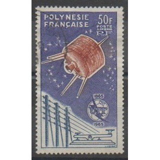 Timbres - Polynésie - 1965 - No PA10 - Télécommunications - Oblitéré
