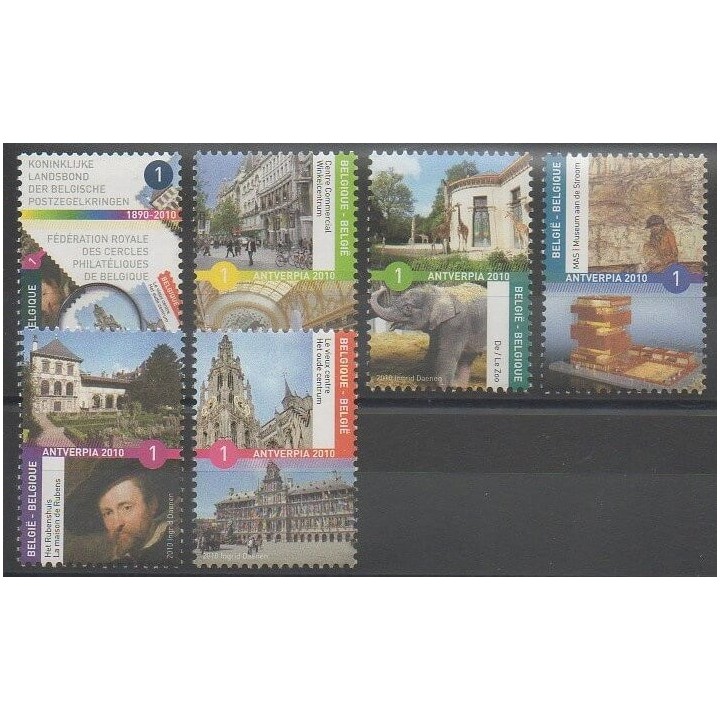 Stamps - Belgium - 2010 - Nb 3966/3971 - Philately