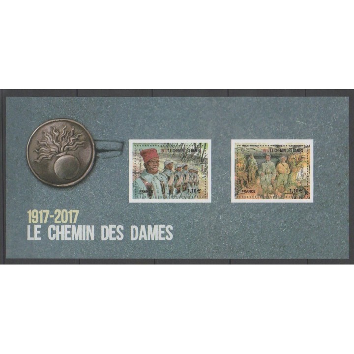 Stamps - France - Souvenir sheets - 2017 - Nb BS 132 - First World War