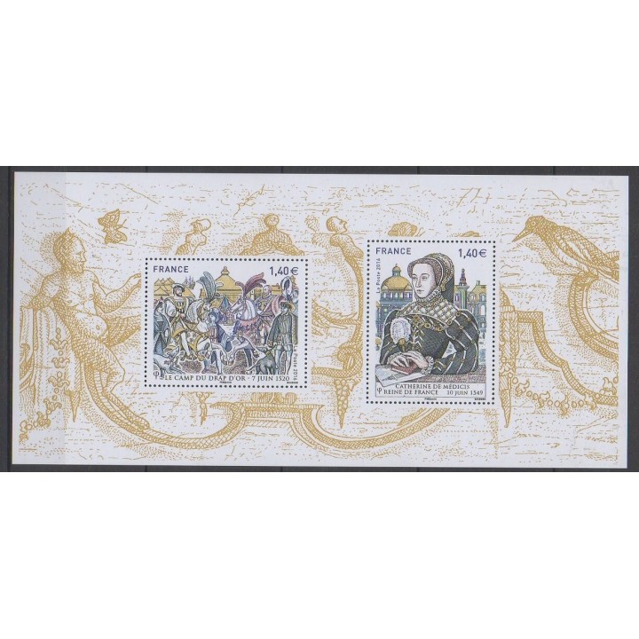 Stamps - France - Souvenir sheets - 2016 - Nb BS 127 - Various Historics Themes - Royalty