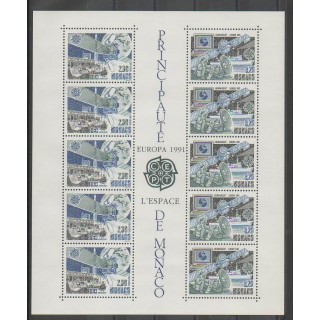 Timbres - Monaco - Blocs et feuillets - 1991 - No BF52 - Espace - Europa