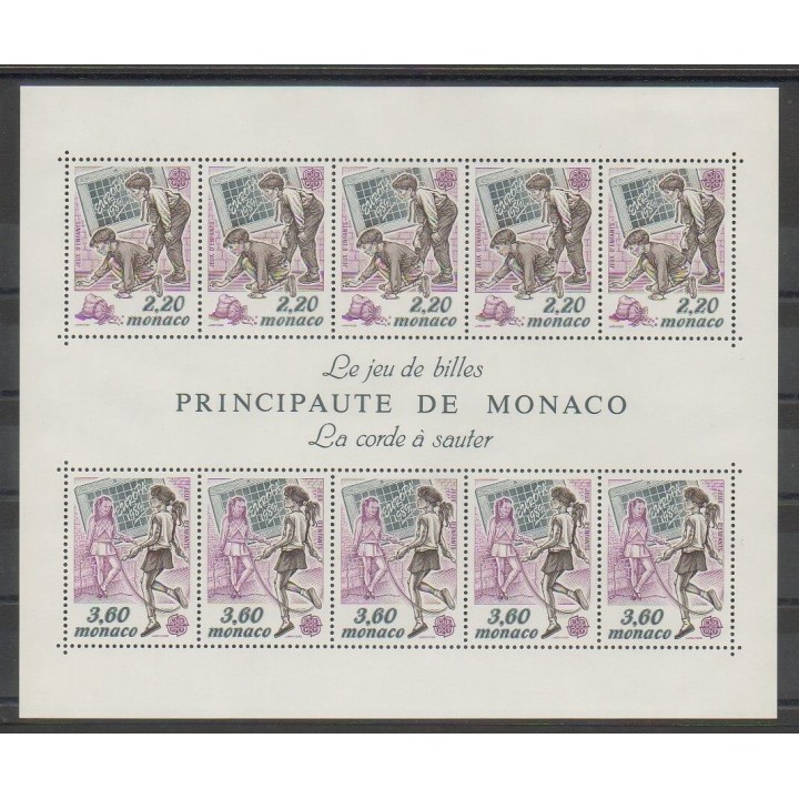 Timbres - Monaco - Blocs et feuillets - 1989 - No BF46 - Enfance - Europa