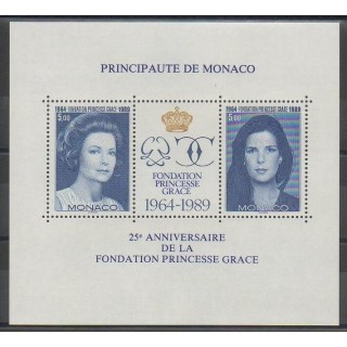 Timbres - Monaco - Blocs et feuillets - 1989 - No BF48 - Royauté - Principauté