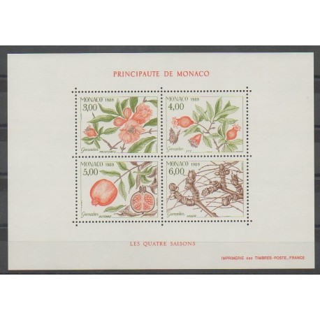 Monaco - Blocks and sheets - 1989 - Nb BF44 - Fruits
