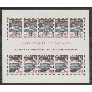 Stamps - Monaco - Blocks and sheets - 1988 - Nb BF41 - Telecommunications - Postal Service - Europa